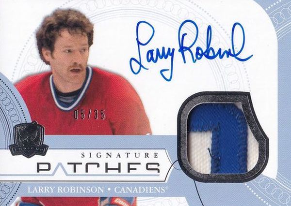 AUTO patch karta LARRY ROBINSON 11-12 UD The Cup Signature Patches /35