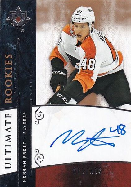 AUTO RC karta MORGAN FROST 20-21 UD Ultimate Rookies Autograph Update /125
