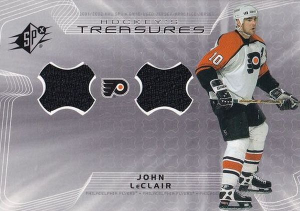 jersey karta JOHN LeCLAIR 01-02 SPx Hockey´s Treasures číslo HT-LE