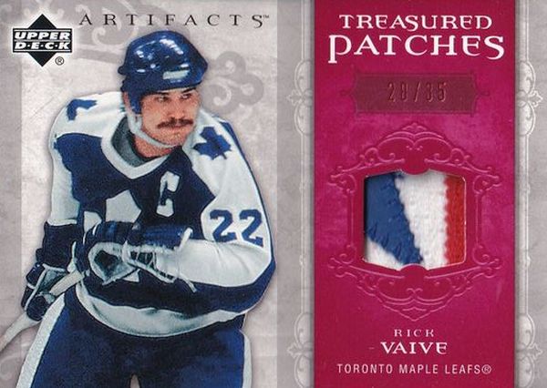 patch karta RICK VAIVE 06-07 Artifacts Treasured Patches Red /35