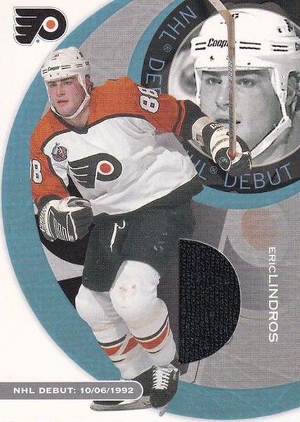 jersey karta ERIC LINDROS 02-03 BAP First Edition NHL Debut /50