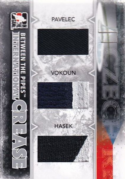 jersey karta PAVELEC/VOKOUN/HAŠEK 09-10 BTP International Crease Silver /9