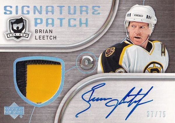 AUTO patch karta BRIAN LEETCH 05-06 UD The CUP Signature Patch /75