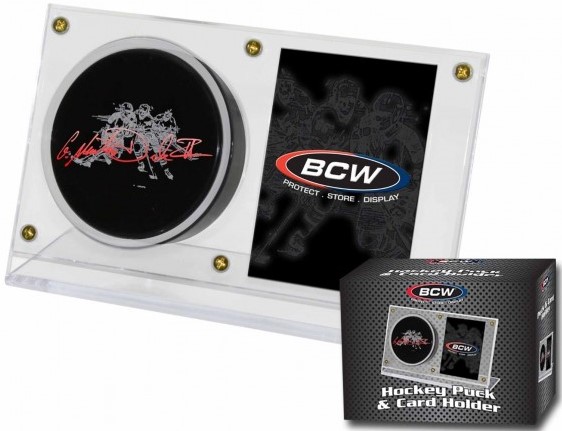BCW Plastový stojánek na puk a kartu, 1 ks