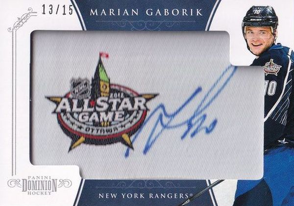 AUTO patch karta MARIAN GÁBORÍK 11-12 Dominion All-Star Embroidered Patches /15