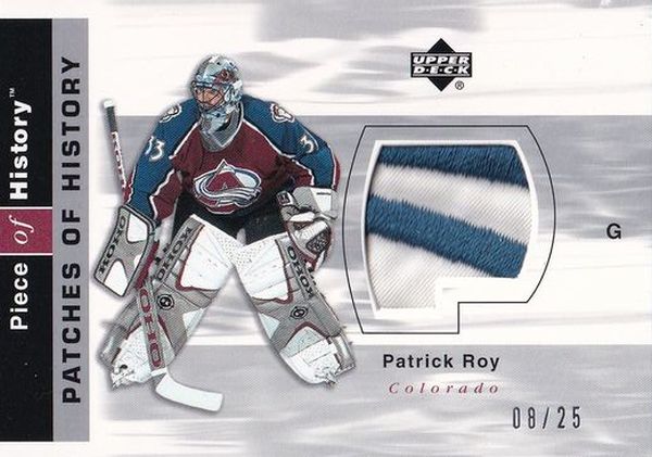 patch karta PATRICK ROY 02-03 Piece of History Patches of History /25