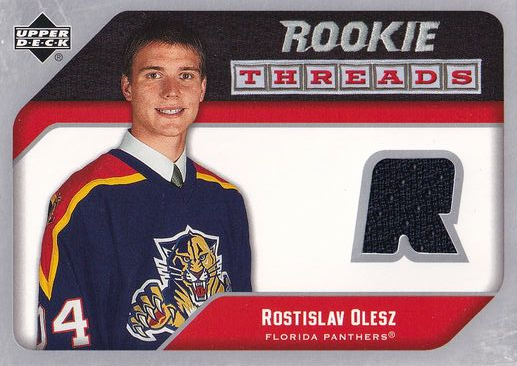 jersey RC karta ROSTISLAV OLESZ 05-06 UD Rookie Threads číslo RT-RO