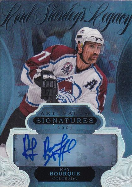 AUTO karta RAY BOURQUE 16-17 Artifacts Lord Stanley´s Legacy Signatures 1/1