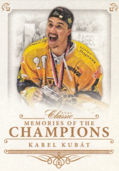 insert karta KAREL KUBÁT 14-15 OFS Classic Memories of the Champions /99