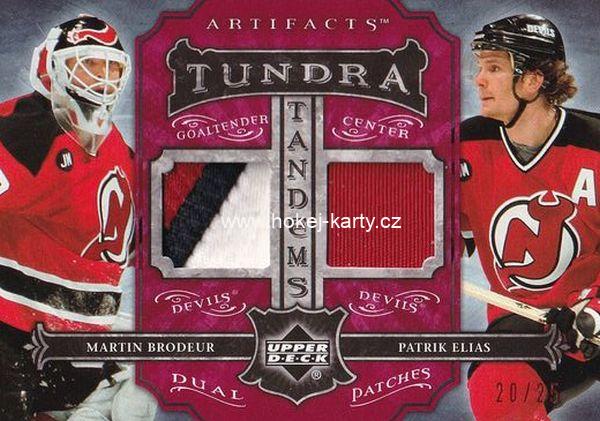 patch karta BRODEUR/ELIÁŠ 07-08 Artifacts Tundra Tandems Red /25