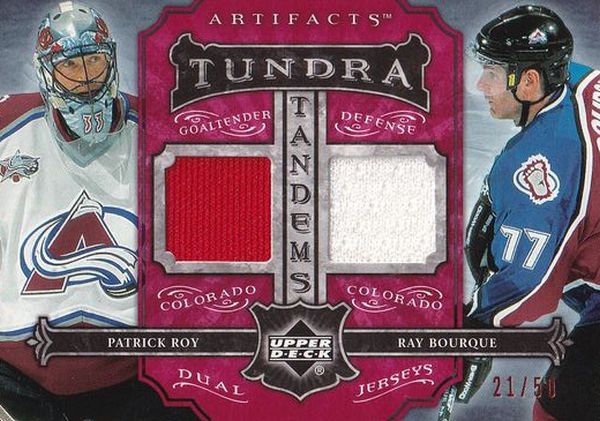 jersey karta ROY/BOURQUE 06-07 Artifacts Tundra Tandems Red /50