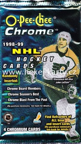 1998-99 O-Pee-Chee OPC Chrome Hockey Hobby Balíček