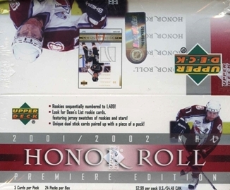 2001-02 Upper Deck Honor Roll Hockey Hobby Box
