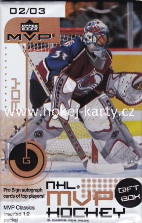 2002-03 Upper Deck MVP Hockey Gift Balíček