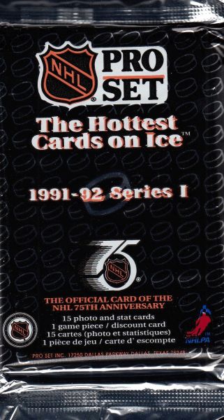 1991-92 Pro Set Series 1 US Ed. Hockey Balíček