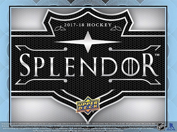 2017-18 Upper Deck Splendor Hockey Hobby Box