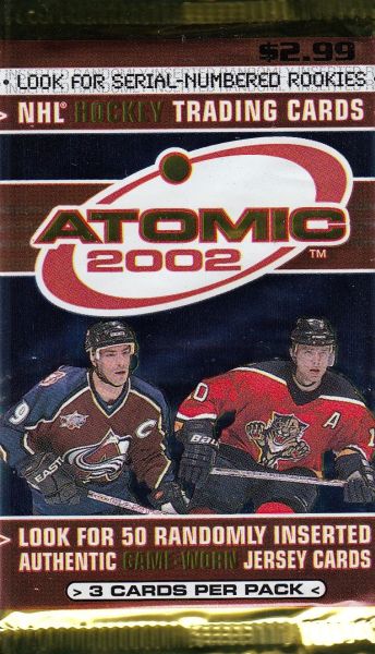 2001-02 Pacific Atomic Hockey Retail Balíček