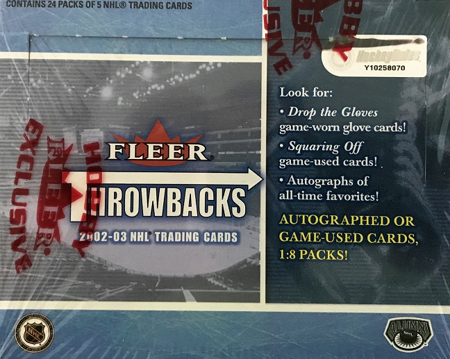 2002-03 Fleer Throwbacks Hockey Hobby Box