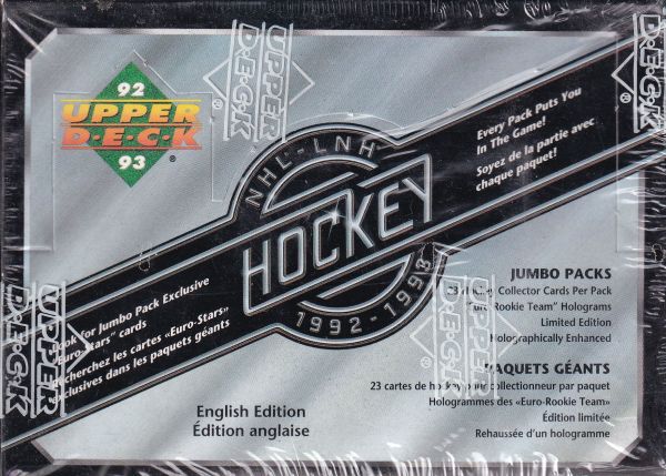1992-93 Upper Deck Series 1 Hockey Jumbo Box