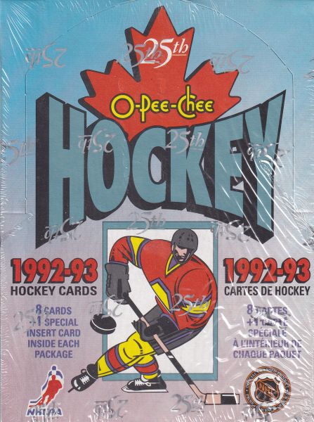 1992-93 O-Pee-Chee Hockey Hobby Box
