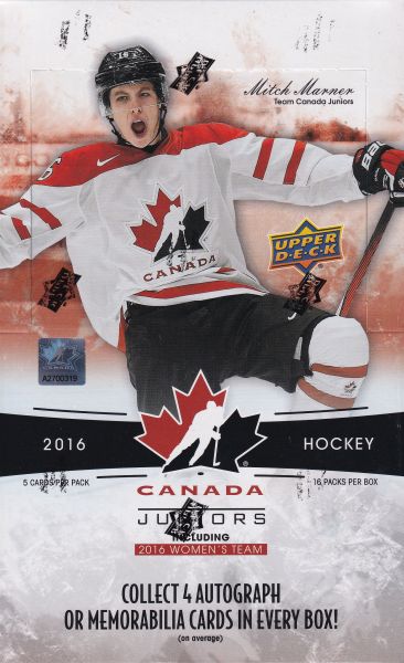 2016-17 Upper Deck Team Canada World Juniors Hockey Hobby Box