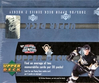 2005-06 Upper Deck Series 2 Hockey Retail 30 pack Box