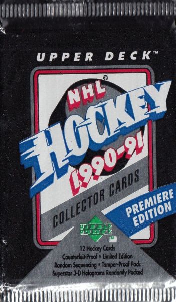1990-91 Upper Deck Series 1 Hockey balíček - US Ed.