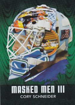 insert karta CORY SCHNEIDER 10-11 BTP Masked Men III Emerald /340