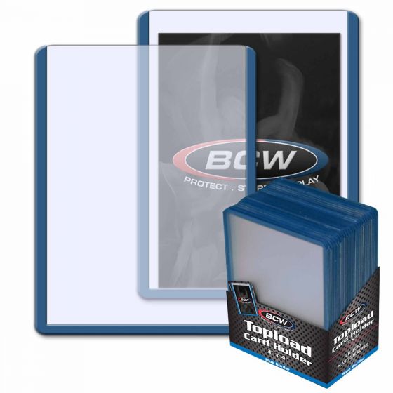 BCW Plastový toploader 35pt Blue Border, 1 ks