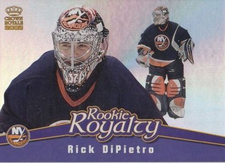 insert RC karta RICK DiPIETRO 01-02 Crown Royale Rookie Royalty číslo 13