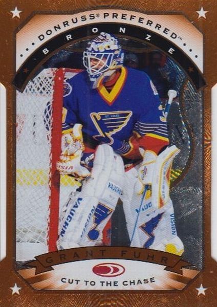 paralel karta GRANT FUHR 97-98 Donruss Preferred Bronze Cut to the Chase