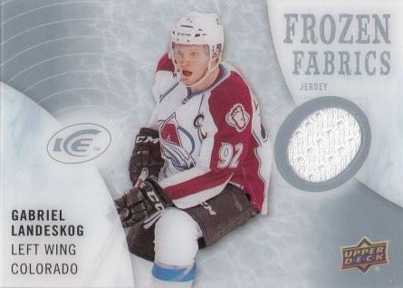 jersey karta GABRIEL LANDESKOG 14-15 UD Ice Frozen Fabrics číslo FZF-GL