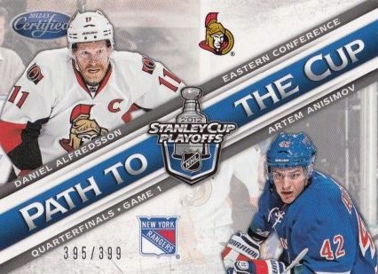 insert karta ALFREDSSON/ANISIMOV 12-13 Certified Path to the Cup /399