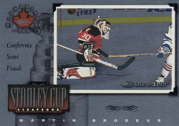 insert karta MARTIN BRODEUR 97-98 Canadian Ice Stanley Cup Scrapbook /1500
