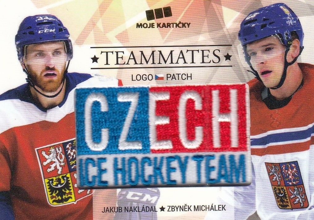 patch karta NAKLÁDAL/MICHÁLEK 17-18 Czech Ice Hockey Team Teammates /50
