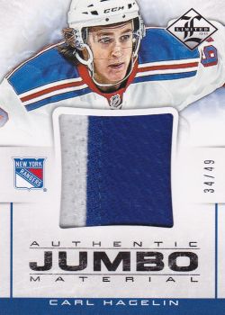 prime jersey karta CARL HAGELIN 12-13 Limited Authentic Jumbo Material /49