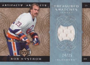 jersey karta BOB NYSTROM 07-08 Artifacts Treasured Swatches Icy Blue /25