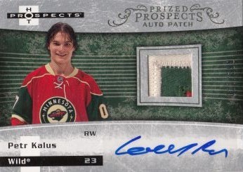 AUTO RC patch PETR KALUS 07-08 Hot Prospects Prized Prospects /399