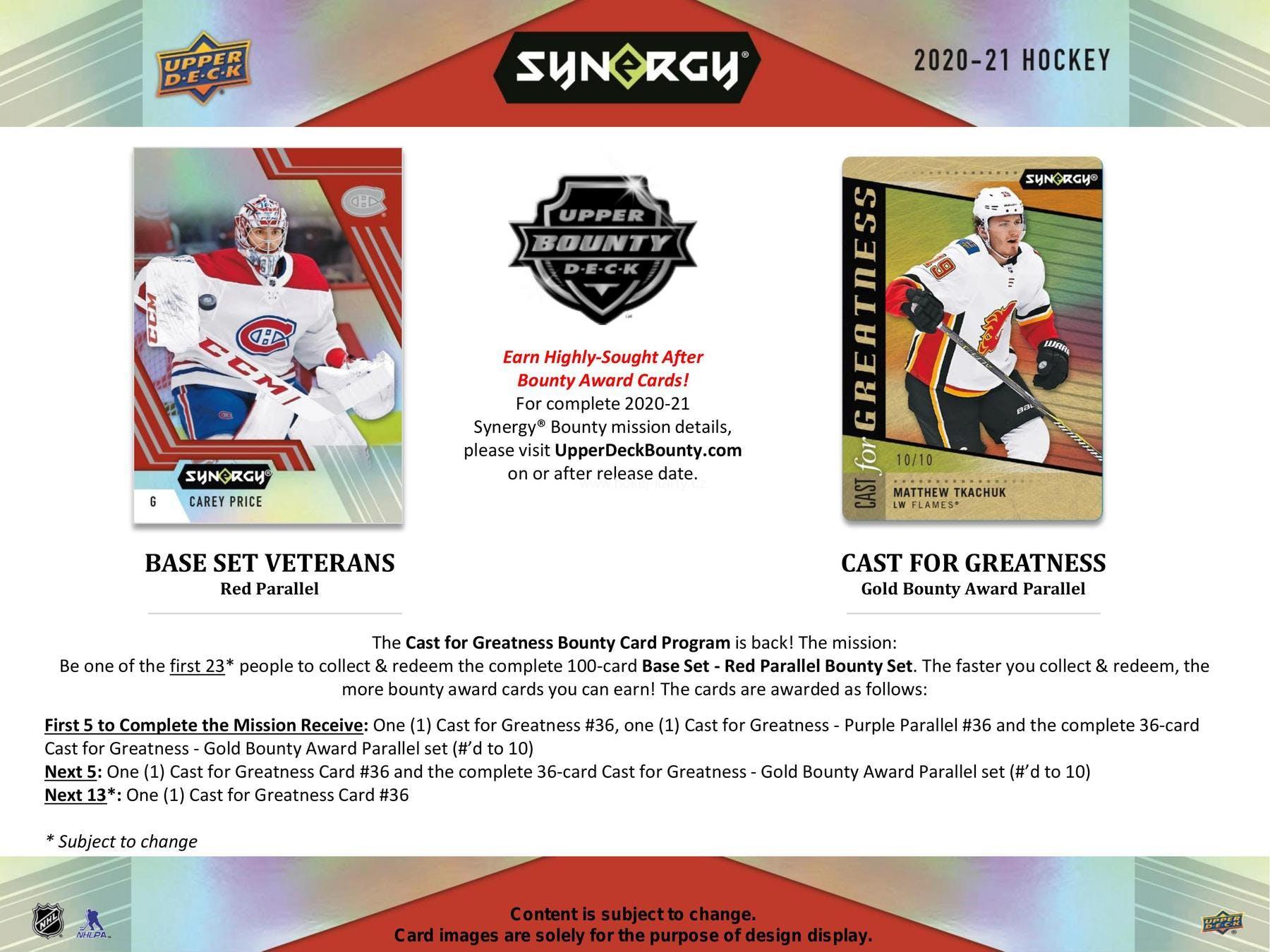 20-21 UD Synergy Hockey Stanley Cup Journey CJ-PB Patrice Bergeron /899